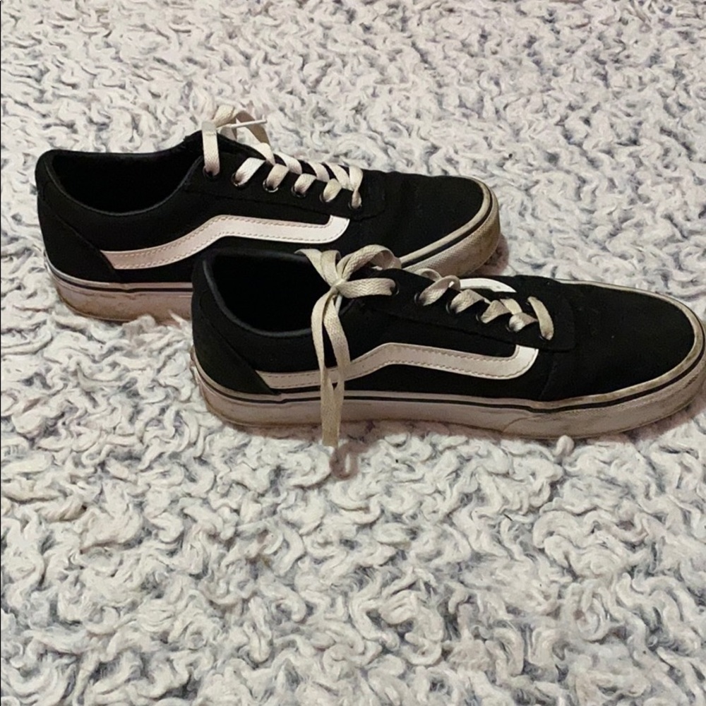 Black and white vans